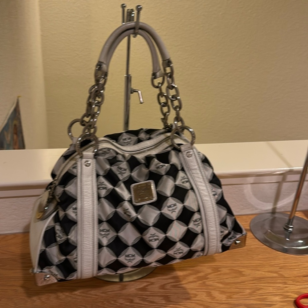 MCM Black and White Women's Bag EUC